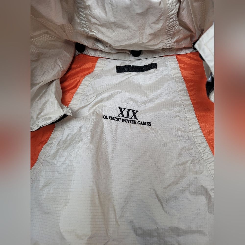 Vintage 2002 Winter Olympics Jacket Windbreaker Marker Orange Gray Nylon Size XS - Picture 12 of 14